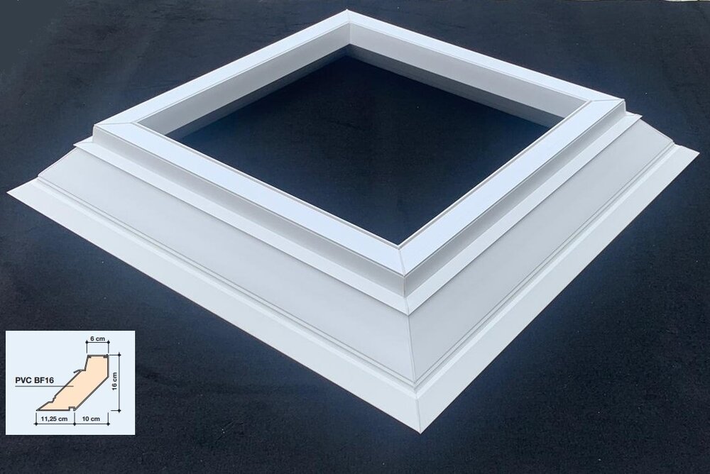 dakopstand PVC BF16 ISO++ voor lichtkoepel dagmaat 100x160cm