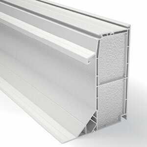 RO16 PVC rechte ventilatie opstand voor lichtkoepel 100x200cm  