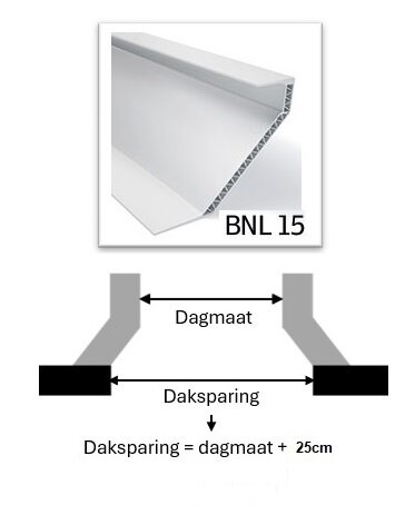 BNL15 polyester dakopstand voor lichtkoepel 80x80cm 