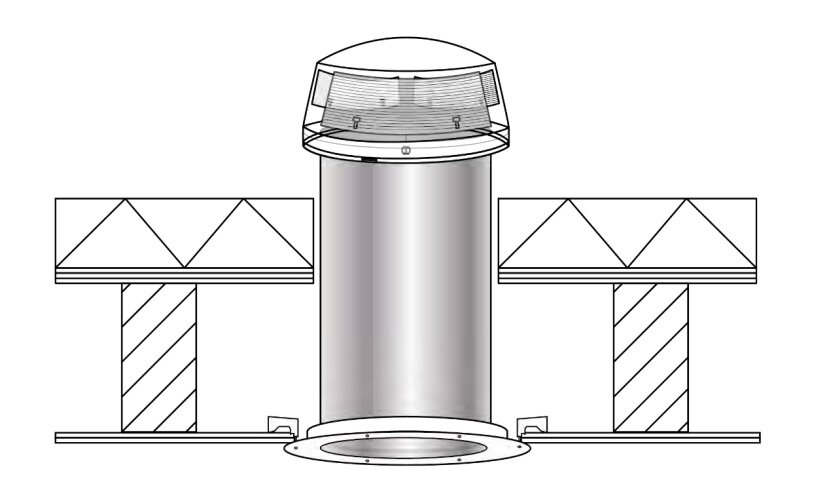 Solatube 160 DS buitenzijde plat dak 25cm rond