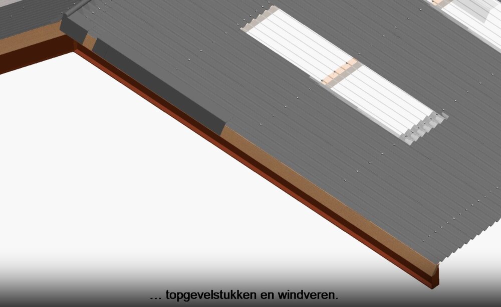 Stabipol polyester windveer verjongd 220x24cm 