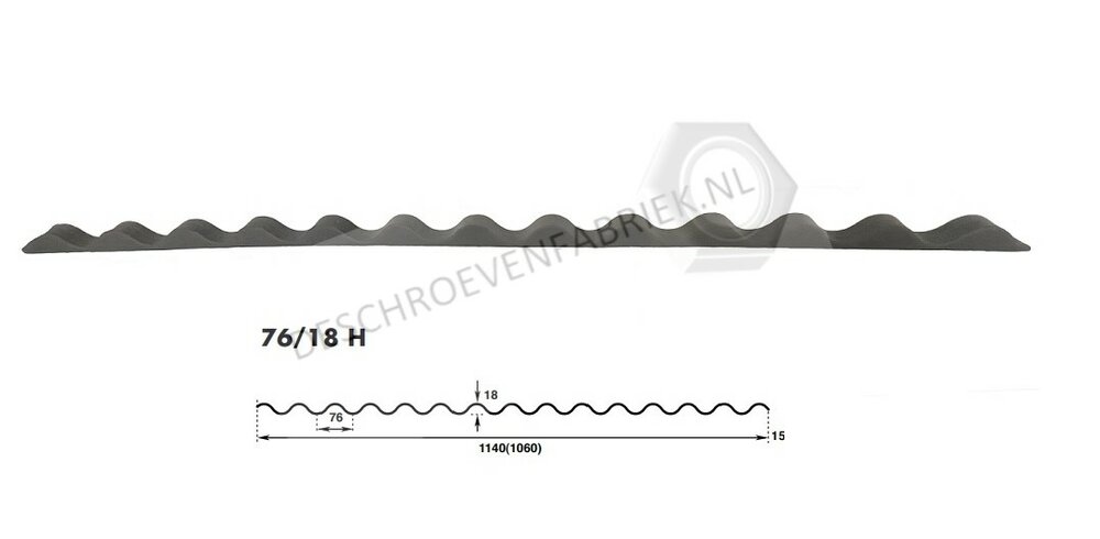 PVC isolatie schuimprofiel golfplaten kleine golf 76/18 10st 
