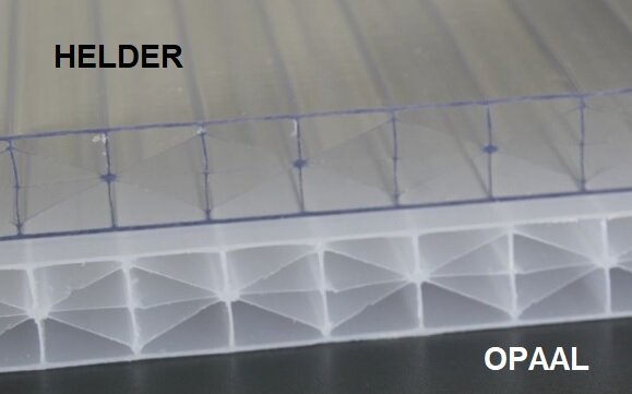 Polycarbonaat kanaalplaat TOP-X 16mm dik |  98x250cm (BxL)