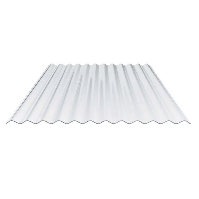 Golfplaat polycarbonaat | slagvast glashelder | 76/18 | 122x126cm