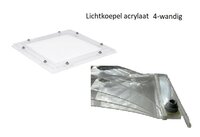 lichtkoepel vierwandig acrylaat 75x75cm