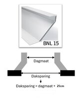 BNL15 polyester dakopstand voor lichtkoepel 80x80cm 