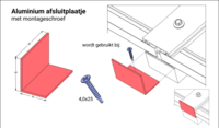 compleet dakpakket kanaalplaten 16mm + profielen  600x250cm Budget