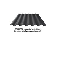 Stabipol polyester golfplaat | 177/51 | Donkergrijs | 200 x 110cm