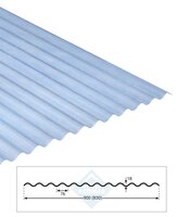 Golfplaat doorzichtig polyester 0.8mm 76/18 183 x 90cm (lxb)