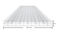 Polycarbonaat kanaalplaat TOP-X 16mm dik |  98x350cm (BxL)