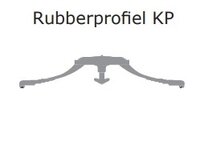 Proefmonster T-vormig afdekrubber voor KP profiel polycarbonaat 10 - 16mm dik