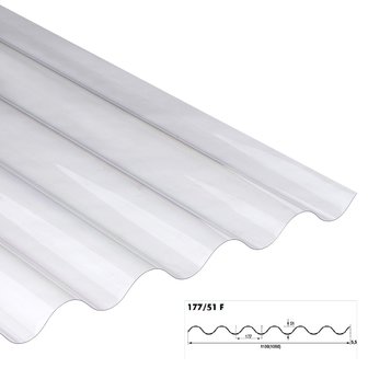 POLYCARBONAAT GOLFPLAAT OPAAL 1-wandig F 177/51 lengte 153cm