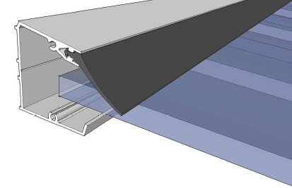 Polycarbonaat dak B400xD400cm bouwpakket + 16mm kanaalplaten 