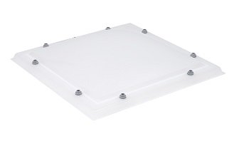 Lichtkoepel polycarbonaat driewandig dagmaat 60x60cm