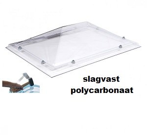 Lichtkoepel piramide 60x90cm 1-wandig polycarbonaat excl opstand