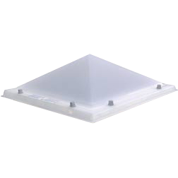 Lichtkoepel piramide 60x60cm 1-wandig acrylaat excl opstand