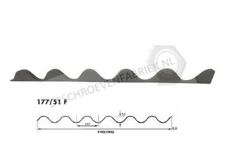PVC isolatie schuimprofiel golfplaten grote golf 177/51 C+F