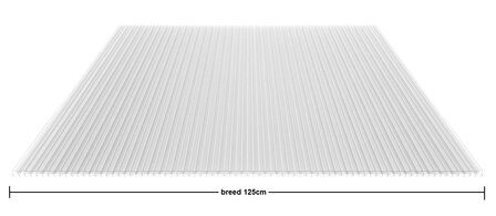 Polycarbonaat kanaalplaat 16mm | breed 125cm lengte 200cm