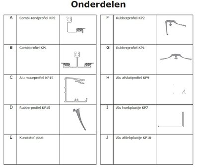 Polycarbonaat kanaalplaat 16mm  breed 98cm lengte 500cm