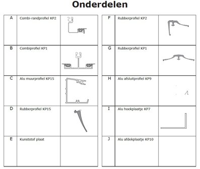 Polycarbonaat kanaalplaat 16mm  breed 98cm lengte 300cm