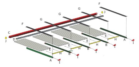 Polycarbonaat kanaalplaat 16mm  breed 98cm lengte 300cm