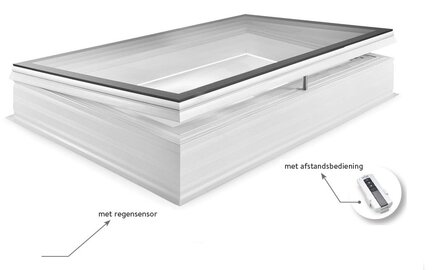 Platdakraam HR+++ triple glas | 100x130cm| elektrisch open