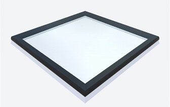 Vlakke lichtkoepel HR++ glas voor bestaande opstand 40x70cm