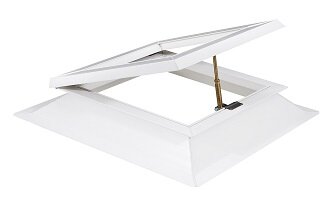 Lichtkoepel 55x55cm ventilatie inclusief opengaande opstand