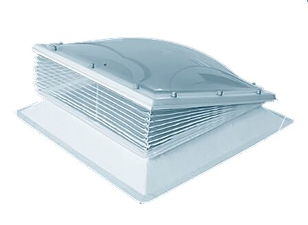 Lichtkoepel 120x120cm inclusief ventilerende dakopstand vanaf: