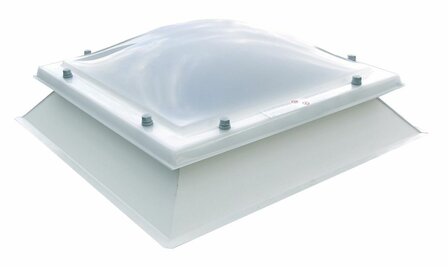 Lichtkoepel 2-wandig acrylaat dagmaat 120x120cm compleet m&eacute;t dakopstand 