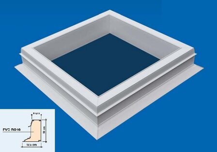 Lichtkoepel dagmaat 60x60cm compleet m&eacute;t dakopstand vanaf: