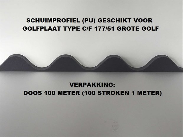 PVC isolatie schuimprofiel golfplaten grote golf 177/51 C+F