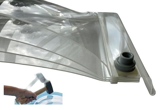lichtkoepel vierwandig polycarbonaat 40x100cm