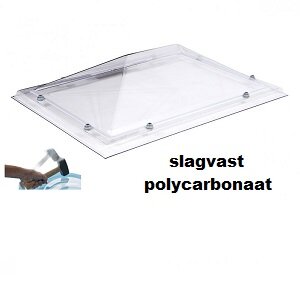 Lichtkoepel piramide 60x90cm 1-wandig polycarbonaat excl opstand