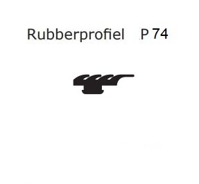 Los rubber P74 voor aluminium profiel polycarbonaatdak