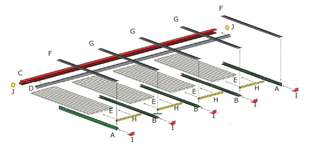 Polycarbonaat kanaalplaat 16mm  breed 98cm lengte 500cm