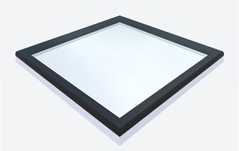 Vlakke lichtkoepel HR++ glas voor bestaande opstand 80x80cm