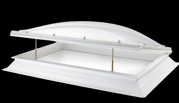 Lichtkoepel 120x120cm inclusief ventilerende dakopstand vanaf: