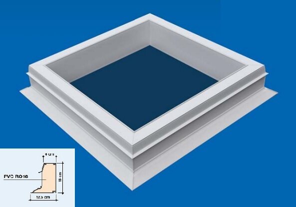 Lichtkoepel dagmaat 75x75cm compleet mét dakopstand vanaf: