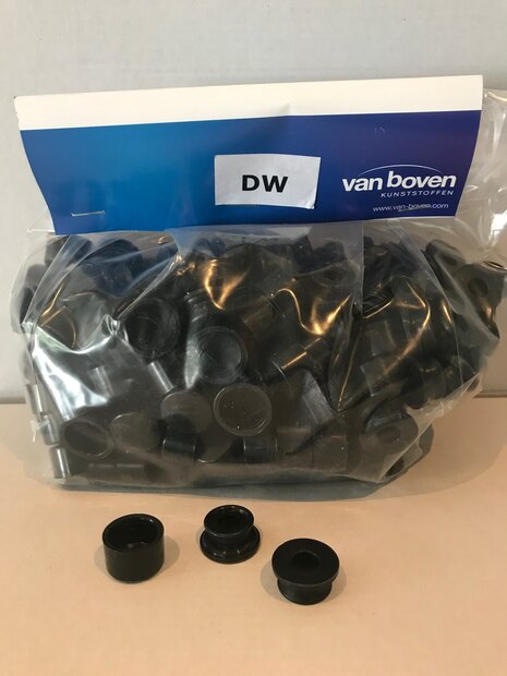 dop + ring voor golfplaatschroeven zwart 100st voor type N 70/16 damwand