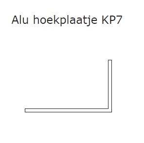 Aluminium hoekplaatje - plaatstopper voor polycarbonaatplaten