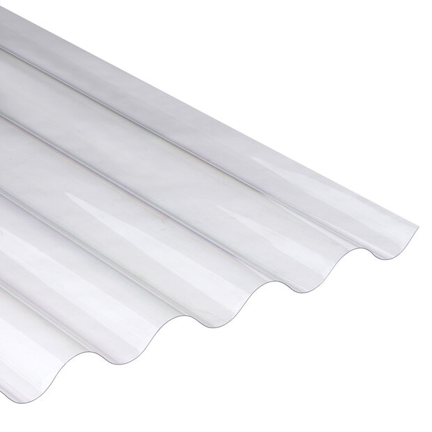 Golfplaat polycarbonaat | slagvast glashelder | 177/51 | 275x110cm