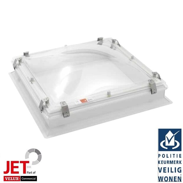 Jet Bik inbraakwerende lichtkoepel 40&times;40 met opstand