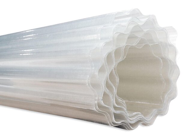Polyester golfplaat op rol 76/18 &ndash; 100 cm, breedte op maat