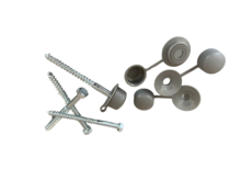 Golfplaatschroef 5x60mm + dop/ring grijs 25st voor type G/H 76/18 