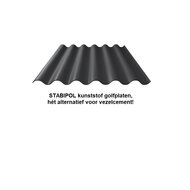Polyester golfplaat Stabipol | 177/51 | Donkergrijs | 200cm
