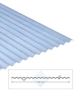 Golfplaat doorzichtig polyester 0.8mm 76/18 275 x 120cm (lxb)