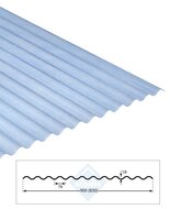 Golfplaat doorzichtig polyester 0.8mm 76/18 183 x 90cm (lxb)